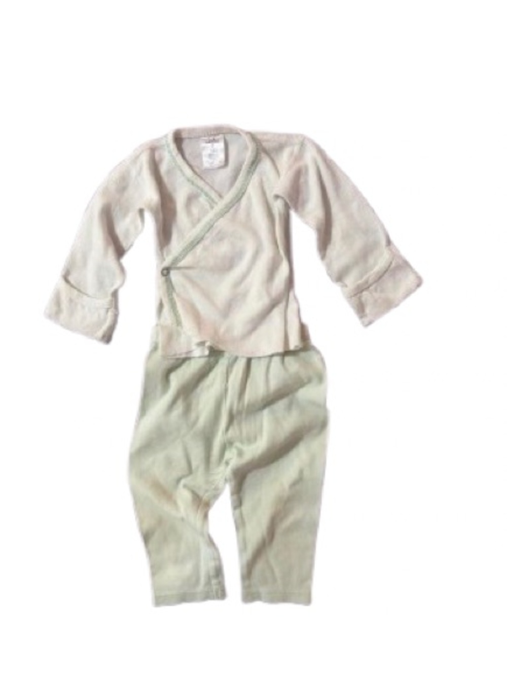 First-impressions Baby Girls  Green and Cream set 6 months